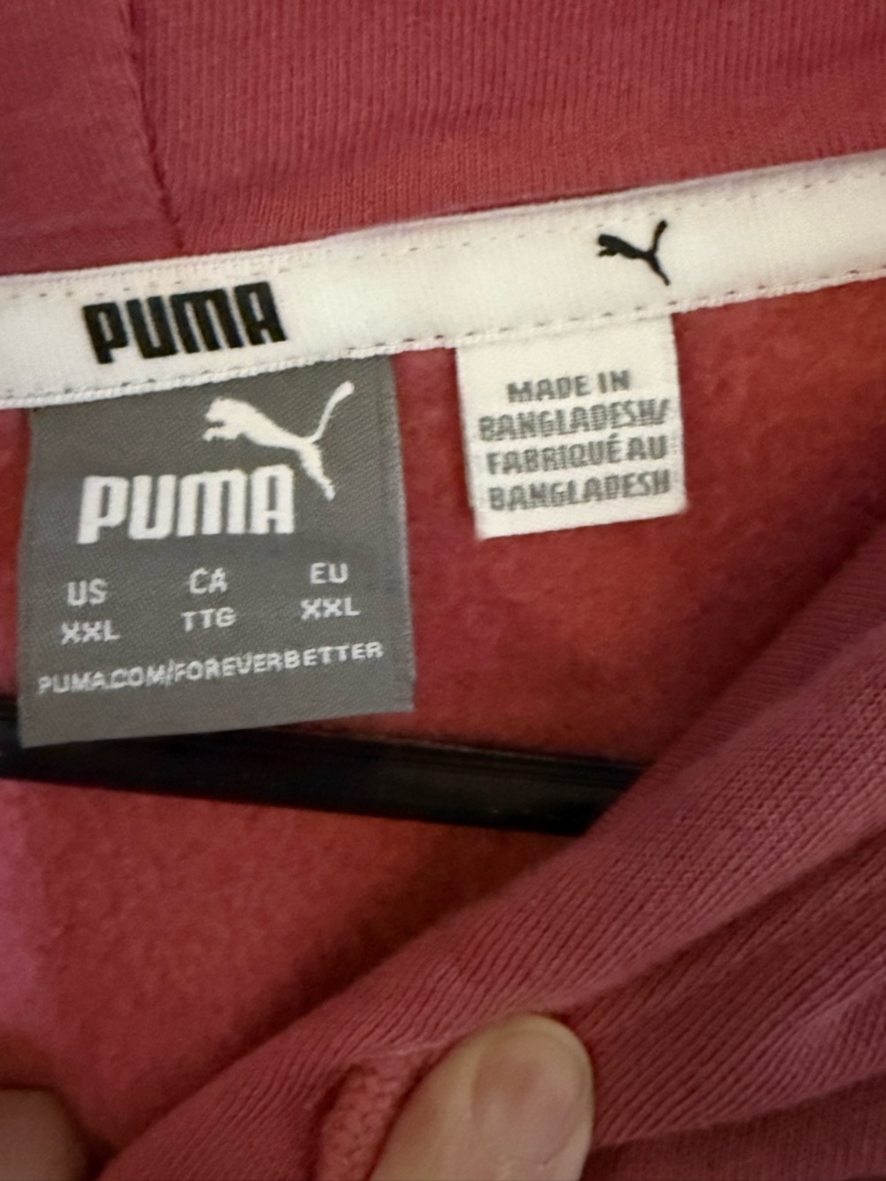 Puma Women's Rose Dust Cropped Hoodie with Logo Tape - Picture 7 of 7